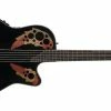 Cheap ✔️ Ovation CE44-5 Celebrity Elite Mid Depth Black 💯 -Cheap Guitar Store ovation ce44 5 celebrity elite mid depth black front