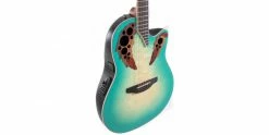 Cheapest 👍 Ovation CE44X-9B Celebrity Elite Plus Mintburst 🎉 -Cheap Guitar Store ovation ce44x 9b celebrity elite plus mintburst body angle 2