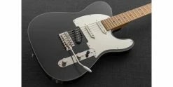 Cheapest 👏 Reverend Pete Anderson Eastsider Baritone Satin Black, Roasted Maple 👍 -Cheap Guitar Store reverend pete anderson eastsider baritone satin black body angle