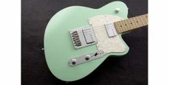 Discount 😉 Reverend Crosscut Oceanside Green 🎁 -Cheap Guitar Store reverend cross cut oceanside green body angle 2