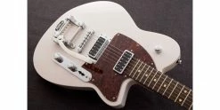 Best deal 🔔 Reverend Flatroc Bigsby Transparent White 😀 -Cheap Guitar Store reverend flatroc transparent white guitar 4