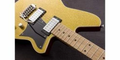 Cheapest ⌛ Reverend Tommy Koffin Signature Gold Metal Flake 👍 -Cheap Guitar Store reverend tommy koffin signature guitar gold sparkle 4