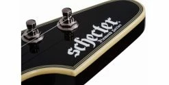 Flash Sale 😍 Schecter Avenger BlackJack Gloss Black ❤️ -Cheap Guitar Store schecter avenger blackjack gloss black logo close