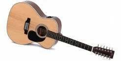 Deals 😀 Sigma Guitars Sigma JM12-1E Electro-Acoustic 12-String Guitar 🧨 -Cheap Guitar Store sigma jm12 1ste electro acoustic 12 string guitar front angle
