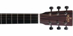 Best Pirce 😀 Sigma Guitars Sigma TM-12E+ Electro Travel Guitar Solid Spruce Top 👏 -Cheap Guitar Store sigma tm 12e headstock