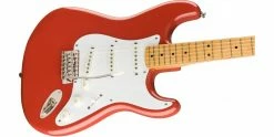 Coupon 🧨 Squier Classic Vibe ‘50s Stratocaster Fiesta Red 🤩 -Cheap Guitar Store squier 2019 classic vibe 50s stratocaster fiesta red body angle