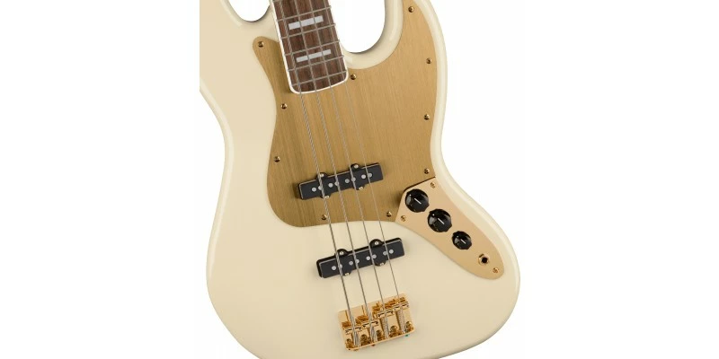Brand new 🎁 Squier 40th Anniversary Jazz Bass Gold Edition Olympic White 👏 - Image 4