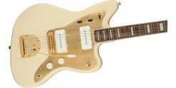 Deals 🧨 Squier 40th Anniversary Jazzmaster Gold Edition Olympic White 👍 -Cheap Guitar Store squier 40th anniversary jazzmaster gold edition olympic white body angle