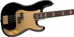 Flash Sale 🛒 Squier 40th Anniversary Precision Bass Gold Edition Black 🥰 -Cheap Guitar Store squier 40th anniversary precision bass gold edition black body angle
