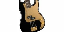 Flash Sale 🛒 Squier 40th Anniversary Precision Bass Gold Edition Black 🥰 -Cheap Guitar Store squier 40th anniversary precision bass gold edition black body detail