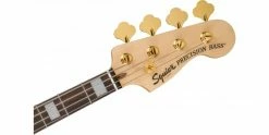 Flash Sale 🛒 Squier 40th Anniversary Precision Bass Gold Edition Black 🥰 -Cheap Guitar Store squier 40th anniversary precision bass gold edition black headstock