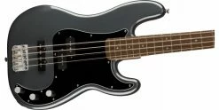 Budget 🤩 Squier Affinity Precision Bass PJ Charcoal Frost Metallic 🌟 -Cheap Guitar Store squier affinity precision bass pj charcoal frost metallic body angle