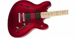 Flash Sale 🎉 Squier Affinity Starcaster 🍬 Candy Apple Red 👏 -Cheap Guitar Store squier affinity starcaster candy apple red body angle