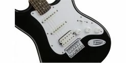Hot Sale 🎁 Squier Bullet Stratocaster HT (Hard Tail) HSS Black 🎁 -Cheap Guitar Store squier bullet stratocaster ht hss black body detail