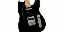 Brand new 🔔 Squier FSR Bullet Telecaster Black, Black Pickguard 🔥 -Cheap Guitar Store squier fsr bullet telecaster black black pickguard body detail