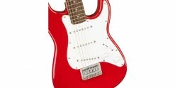 Promo 😉 Squier Mini Stratocaster Dakota Red Kids Guitar ✔️ -Cheap Guitar Store squier mini stratocaster dakota red kids guitar body detail