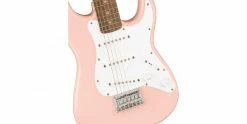 Best Pirce 🌟 Squier Mini Stratocaster Kids Guitar Shell Pink ⌛ -Cheap Guitar Store squier mini stratocaster kids guitar shell pink body detail