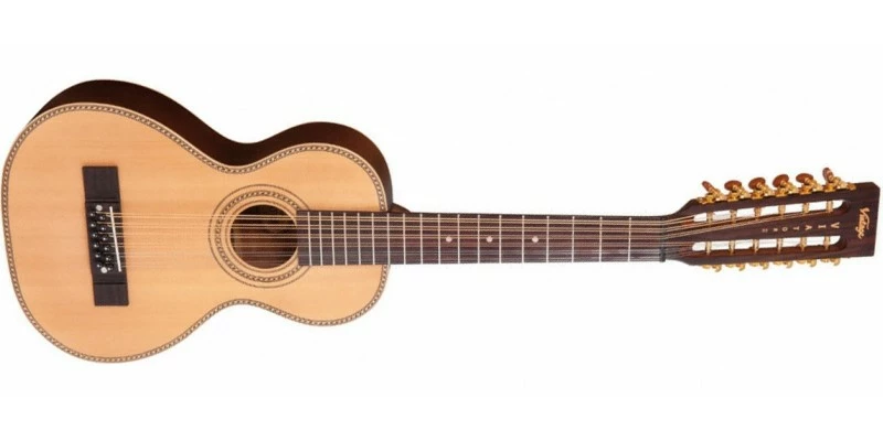 Budget 🥰 Vintage VTR800PB-12 Viator Paul Brett Signature 12-String Electro-Acoustic Travel Guitar 🎉