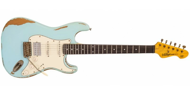 Promo 💯 Vintage V6H ICON HSS Ultra-Gloss Distressed Laguna Blue 🧨