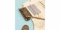Promo 💯 Vintage V6H ICON HSS Ultra-Gloss Distressed Laguna Blue 🧨 -Cheap Guitar Store vintage v6h icon hss ultra gloss distressed laguna blue tremolo